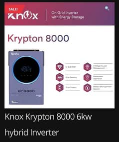 knox krypton pv 8000 6kw solar Invertor