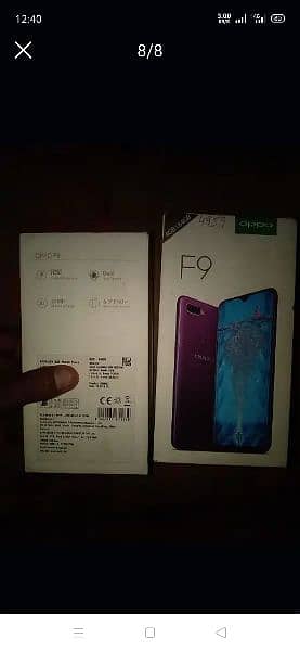 oppo F9 . . . 4+64 with original charger and box 0