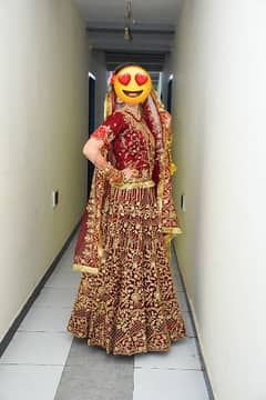 One Time Use Baraat Designer Skirt Lahenga.