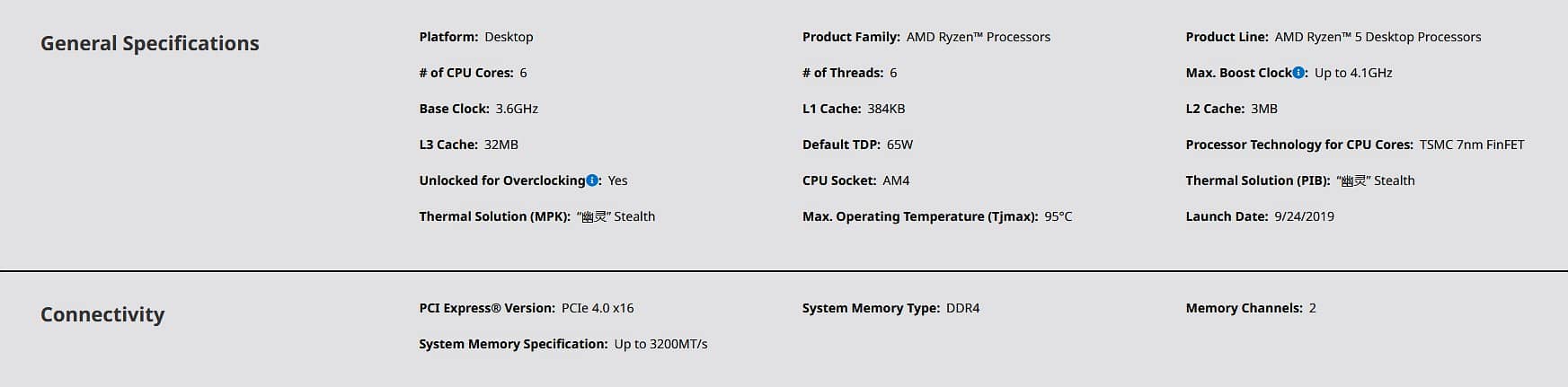 AMD Ryzen 5 3500X 1