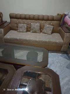 5 seater sofa with 3 tables set