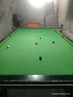 Snooker table 6 by 12 with steel cousions border