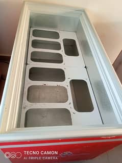 8 pans ice cream display deep freezer