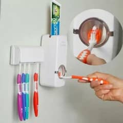 Toothbrush holder and toothpaste depincer pack of 2