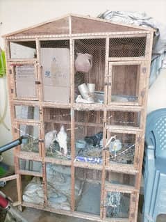 Big good quality wooden cage for birds