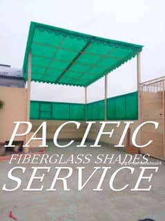 fiberglass shade,conopy fiberglass doors green net jali parking shade