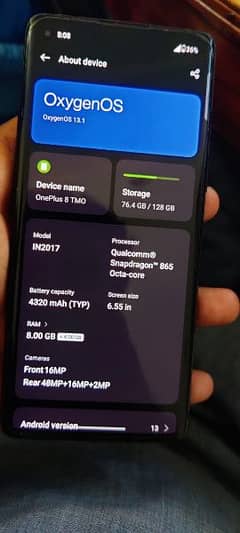 Oneplus 8 with Charger