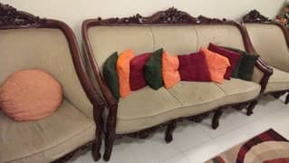 5 Seater Sheesham Wood Sofa Set