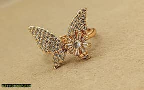 Zircon Butterfly Shaped Ring