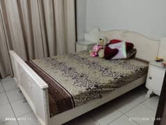 Full Bed Set,Mattress, Dressing, Side Table, double bed, wooden bed