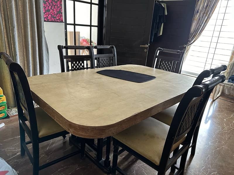 6 Chairs Dining Table Set 4