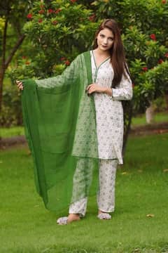 3 Pcs Cotton suit for Independence Day