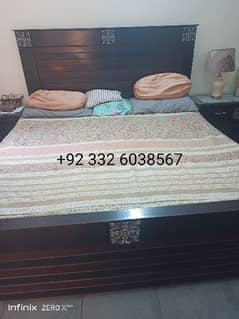 king Size bed with side tables and Dressing table +92 332 6038567