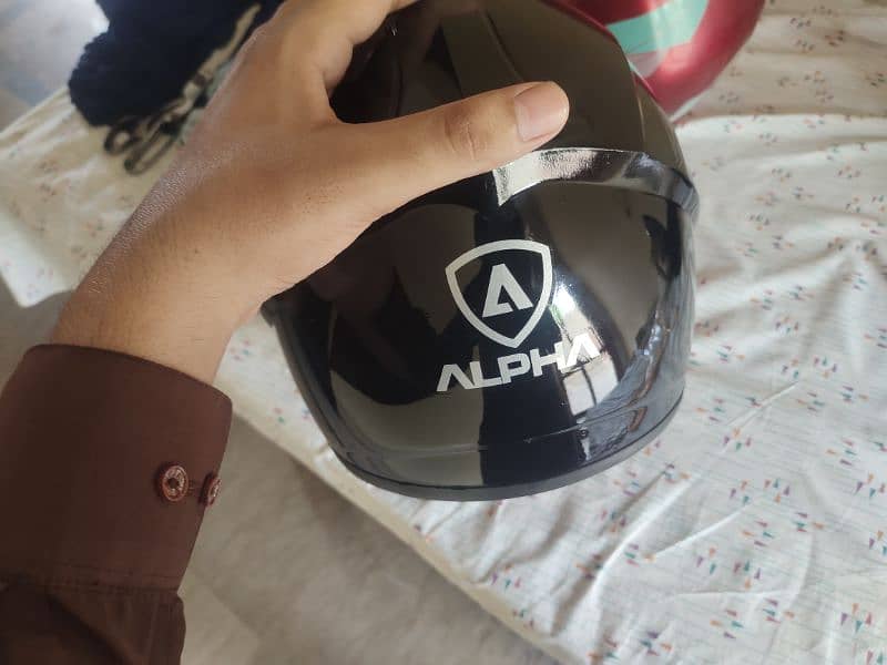 Alpha helmet brand new full black 2