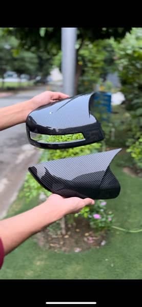 Batman style carbon fiber side mirror covers for all cars 1