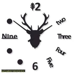 Beautifull Deer Shaped Wood Wall Clock