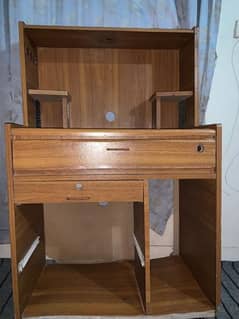 Wooden Computer Table with Multiple Compartments