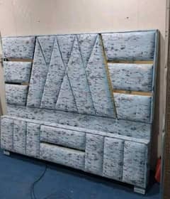 sofa and bad wall