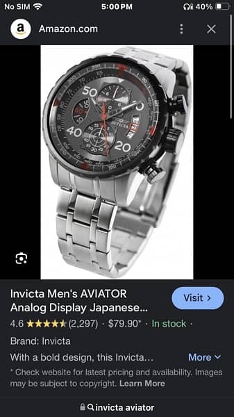 Invicta aviator exchange possible 6