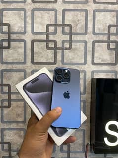 iphone 15 pro  blue titanuim 4 month sim