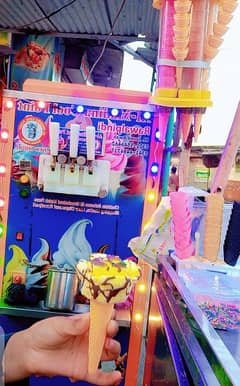 cone ice cream machine with running setup