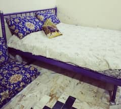 King size iron Bed with foam