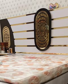 Fancy Bedroom Set (Bed, Mattress, Side Table, Almari, Dressing Table)