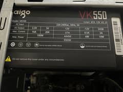 Gaming pc aigo vk550w power supply