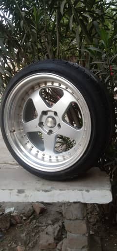 Alloy Rims 18 inches Japan made with tyres.