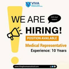 we are hiring medical representative