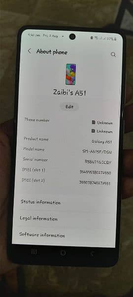 Samsung A51 4G (Dual Sim) PTA Approved 2