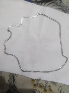 men silver chain pure silver