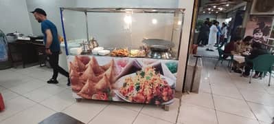 counter for restaurant bakery refreshments samosa