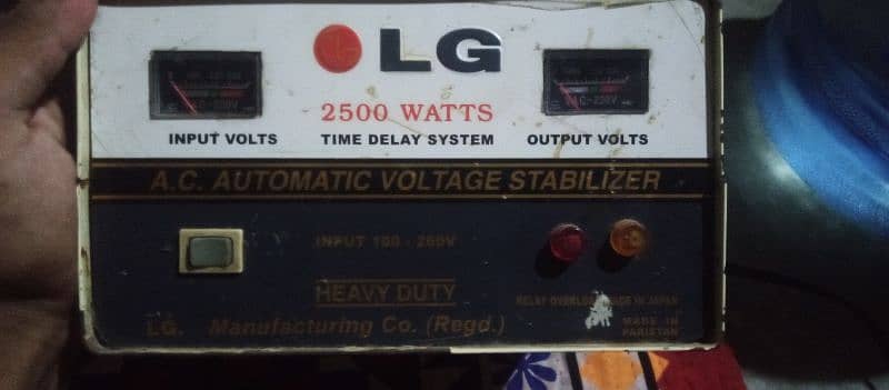 stabilizer 2500 Watts for sale price 8000 company LG condition ok 1