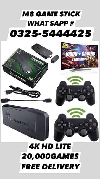 2.4G WIRELESS GAME PAD GAMING CONSOLE M8 1