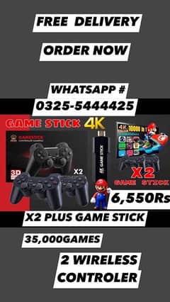 X2 GAME STICK 4K ULTRA HD GAMING CONSOLE TEKKEN 3 40,000GAMES BOX PACK