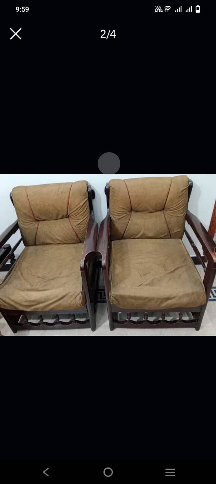 sofa set brown colour original larki ma hy 1