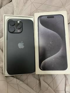 iPhone 15 pro max black tatinium clr 512 gb with box 10/10 99 batry