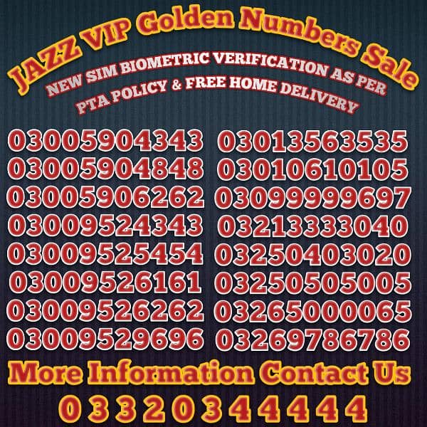 jazz VIP Golden Numbers offer 0