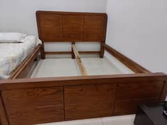 pure wooden bed small