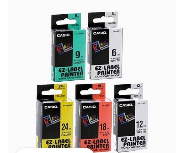 Toner refill cartridges Casio label printer yellow on black 9mm 6