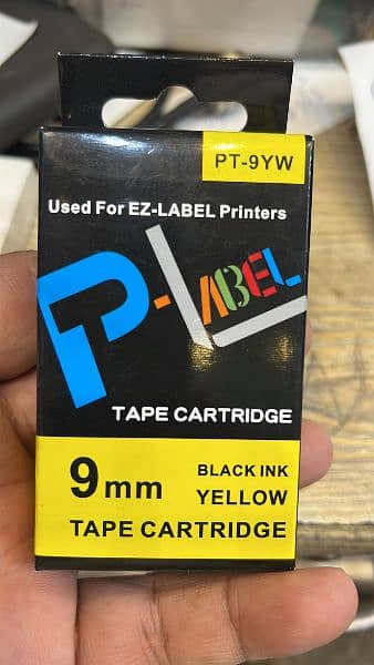 Toner refill cartridges Casio label printer yellow on black 9mm 15