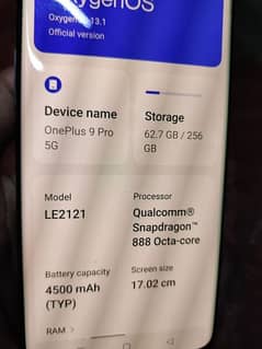 OnePlus 9pro 5G 12+4GB ram 256GB just back minor crack nzr nai ati