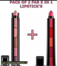 2 packs of 5 in 1 lipsticks ( 10 lipsticks )