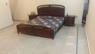 solid sheesham wood  bed with two side table available without matress