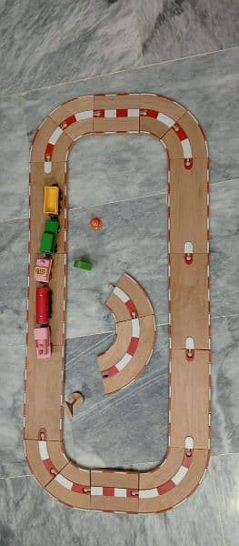 wooden car track & magnetic cars,train set 1