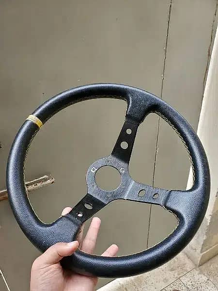 Momo Deep Dish Steering Wheel With Khyber Boss Kit 0