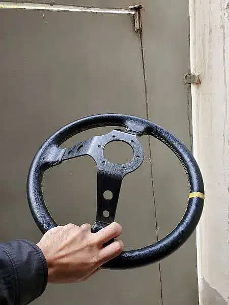 Momo Deep Dish Steering Wheel With Khyber Boss Kit 1