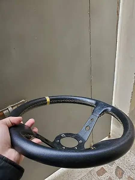 Momo Deep Dish Steering Wheel With Khyber Boss Kit 2