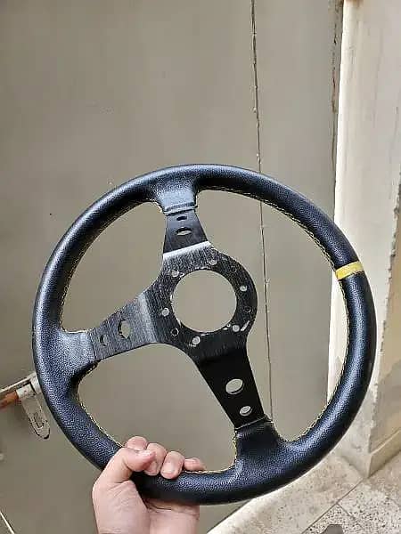 Momo Deep Dish Steering Wheel With Khyber Boss Kit 3